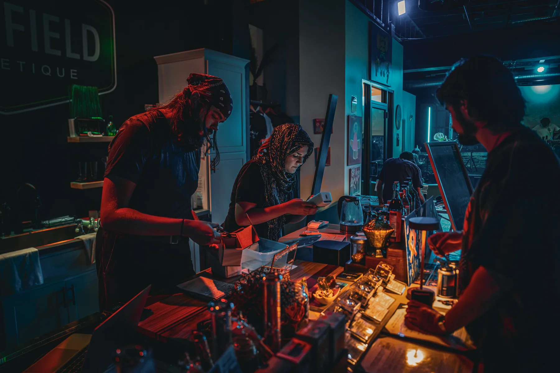 Vendors at the EDM LANC August 22 show at The Lounge